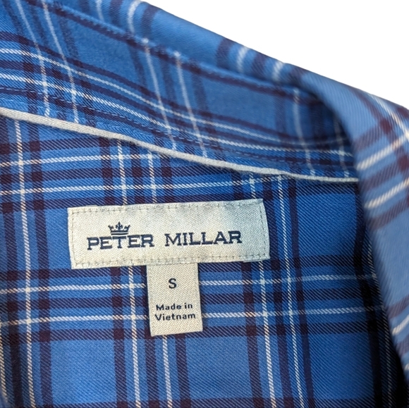 Peter Millar Crown Sport  Performance Flannel Markham Sport Shirt... Size Small - Picture 6 of 7